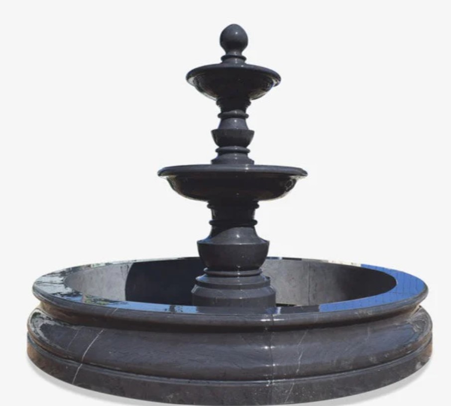 Black Stone Three Tier Fountain